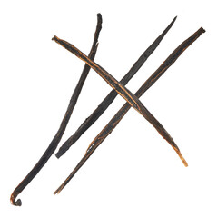 Obraz premium Dried Vamilla Beans falling in the air