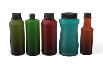 Household Bottles Set 3d models