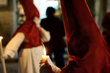 A Holy Week procession on a special night - obrazy, fototapety, plakaty