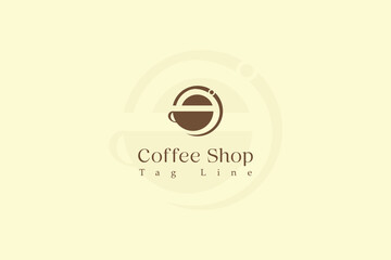 coffee logo design with creative and unique concept premium vector
