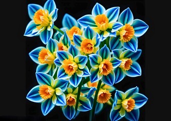  Daffodils pattern style.