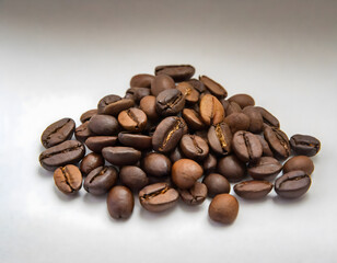 Naklejka premium Coffee beans studio shot