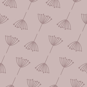 Vector seamless pattern with flower.Tropical jungle cartoon leaf.Pastel plant background.Cute natural pattern for fabric, childrens clothing,textiles,wrapping paper.