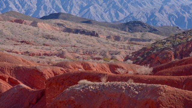 The typical landscape with red rocks and sandstones in the Arizona Desert - travel photography