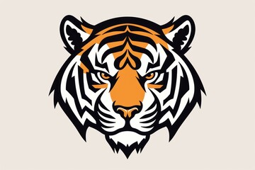 Tiger icon on white background 