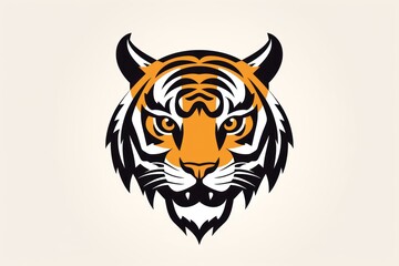 Tiger icon on white background 