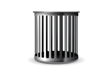 Trash can icon on white background 