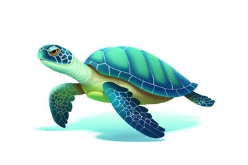 Turtle icon on white background 