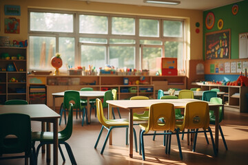 Close-Up Classroom of a Daycare Center Created with Generative AI Tools