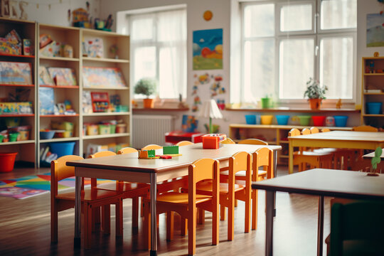 Close-Up Classroom of a Daycare Center Created with Generative AI Tools