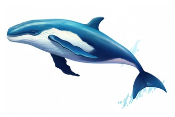 Whale icon on white background 