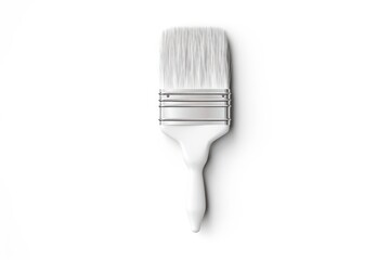 White icon with brush on white background 