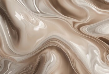 Abstract fluid art background beige and silver colors Liquid marble Ink beige backdrop