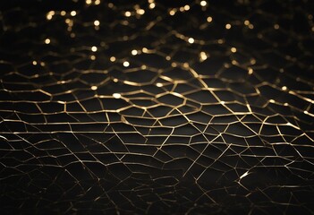 Black background with grunge texture decorated with Shiny golden lines black gold luxury background