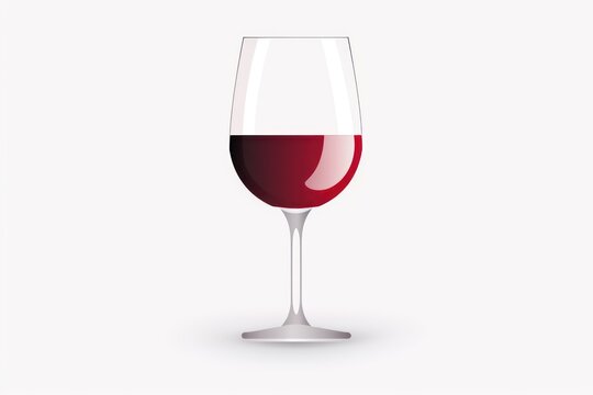 Wine Glass icon on white background 
