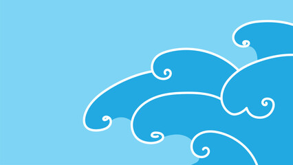 vector ocean waves.  drawing illustration