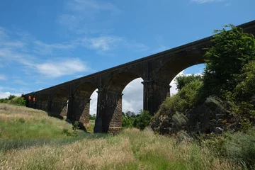 Foto auf Acrylglas Antireflex Landwasserviadukt The Malmsbury Viaduct is a large brick and stone masonry arch bridge over the Coliban River at Malmsbury on the Bendigo Railway in Victoria Australia.