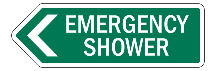Emergency safety shower sign