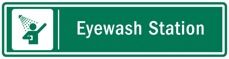 Emergency safety shower sign