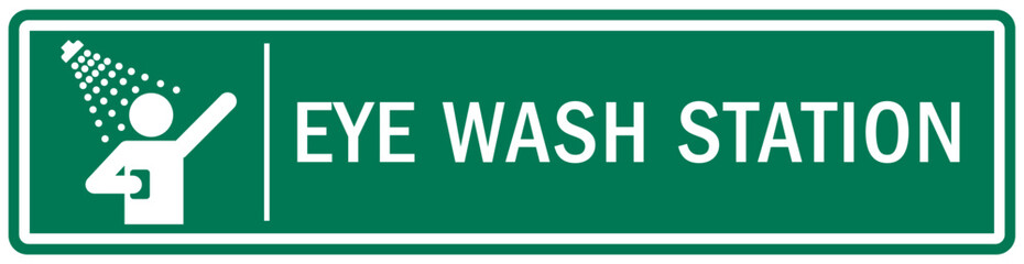 Emergency safety shower sign
