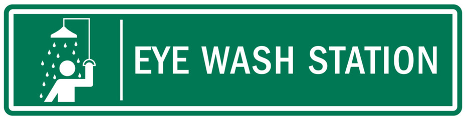 Emergency safety shower sign