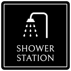 Emergency safety shower sign