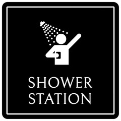 Emergency safety shower sign