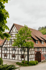 Fototapeta na wymiar Center of the Truchtelfingen district of the city of Albstadt-Tailfingen