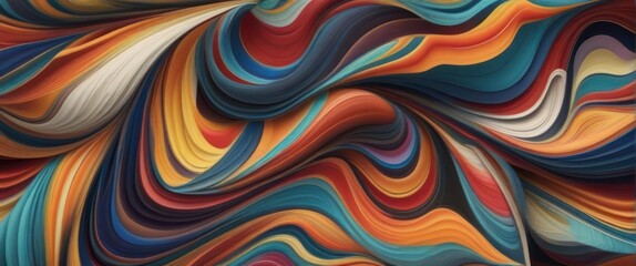 abstract background, waves created by mixing colorful colors