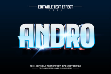 Fototapeta premium Andro 3D editable text effect template