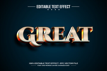 Great 3D editable text effect template