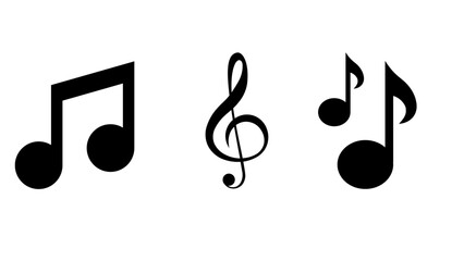 music notes isolated on white