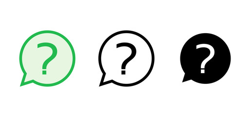 Question icon set. question mark icon vector. - obrazy, fototapety, plakaty