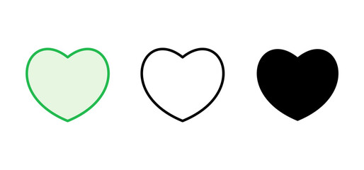 Love icon set. Heart icon vector. Like icon vector.