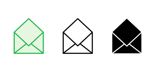Mail icon set. email icon vector. E-mail icon. Envelope illustration