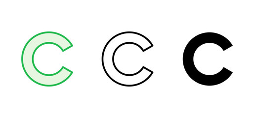 Fototapeta premium Copyright icon set. copyright symbols