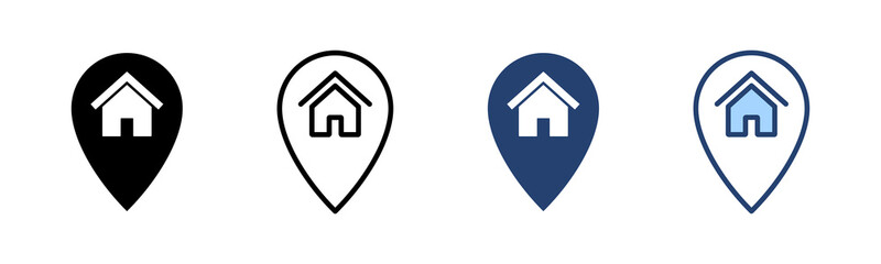Address icon vector. home location sign and symbol. pinpoint