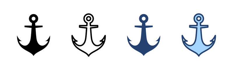 Anchor icon vector. Anchor sign and symbol. Anchor marine icon.