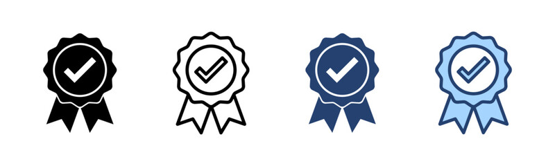 Approved icon vector. Certified Medal Icon