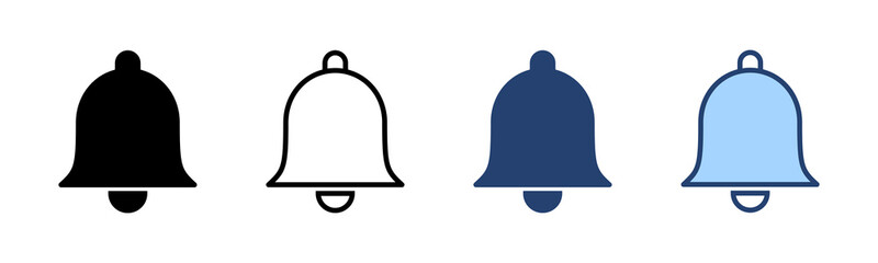 Bell icon vector. Notification sign and symbol for web site design