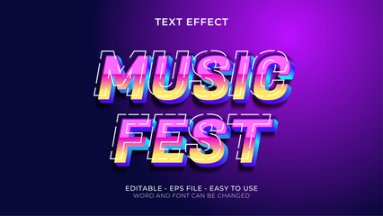 MUSIC FEST modern text effect