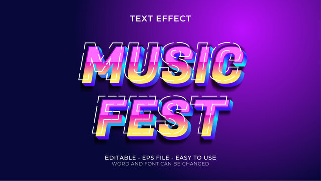 MUSIC FEST modern text effect