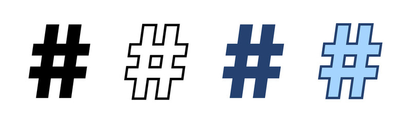 Obraz premium Hashtag icon vector. hashtag sign and symbol