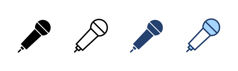 Microphone icon vector. karaoke sign and symbol