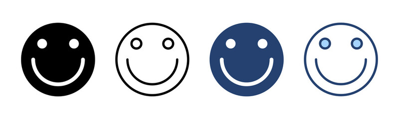 Fototapeta premium Smile icon vector. smile emoticon icon. feedback sign and symbol