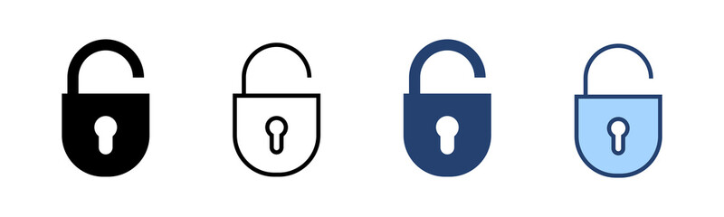 Unlock icon vector. Unlock sign and symbol. unlocked padlock icon
