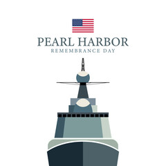 Pearl Harbor Remembrance Day Background Design.
