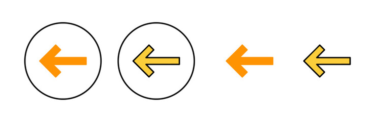 Arrow icon set for web and mobile app. Arrow sign and symbol for web design.