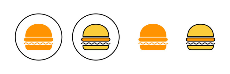 Burger icon set for web and mobile app. burger sign and symbol. hamburger