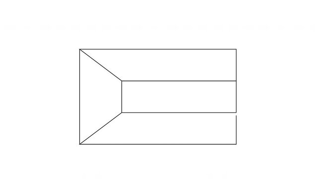 animated sketch of the flag of the country of Kuwait